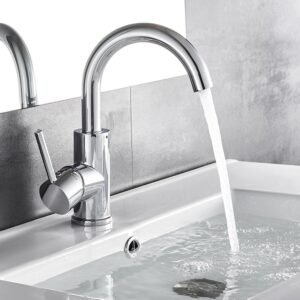 Auralum — Mitigeur Lavabo Haut Pivotant 360°, Chromé